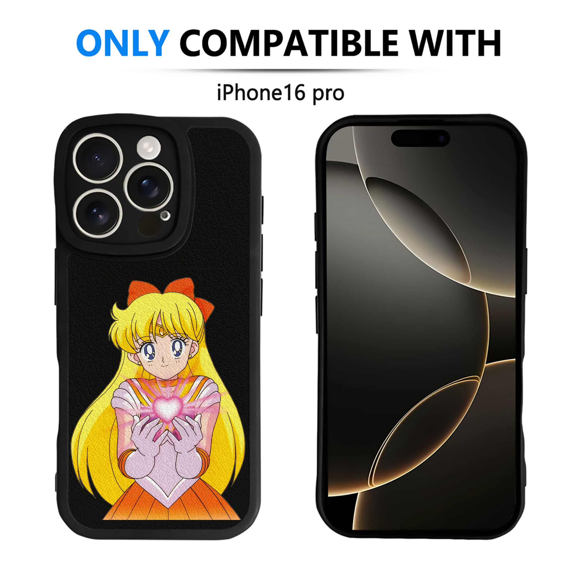 （画像用） 美少女戦士セーラームーン 愛野 美奈子 あいの みなこ Sailor Moon Aino Minako 【iPhone 16シリーズ対応】シリコンスマホケース（レザー調） 材質：シリコン